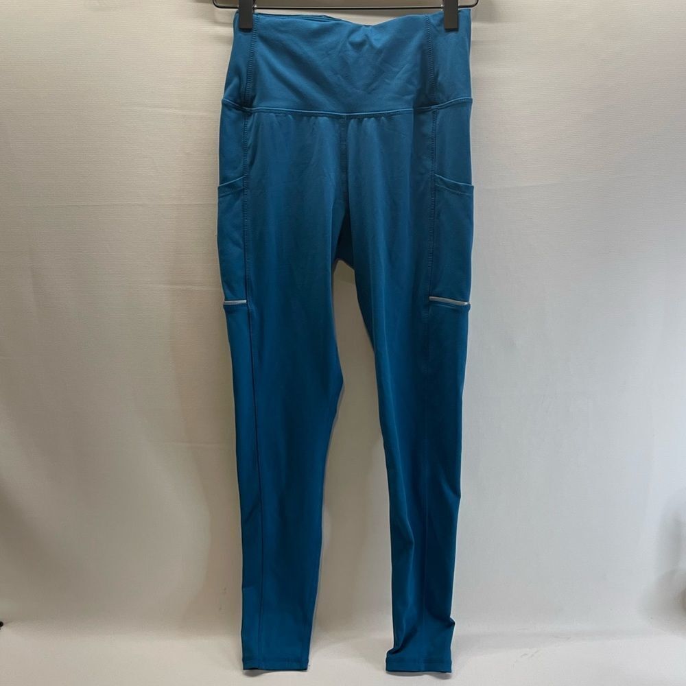 Olacia Full Length Blue Leggings with Pockets Size XS